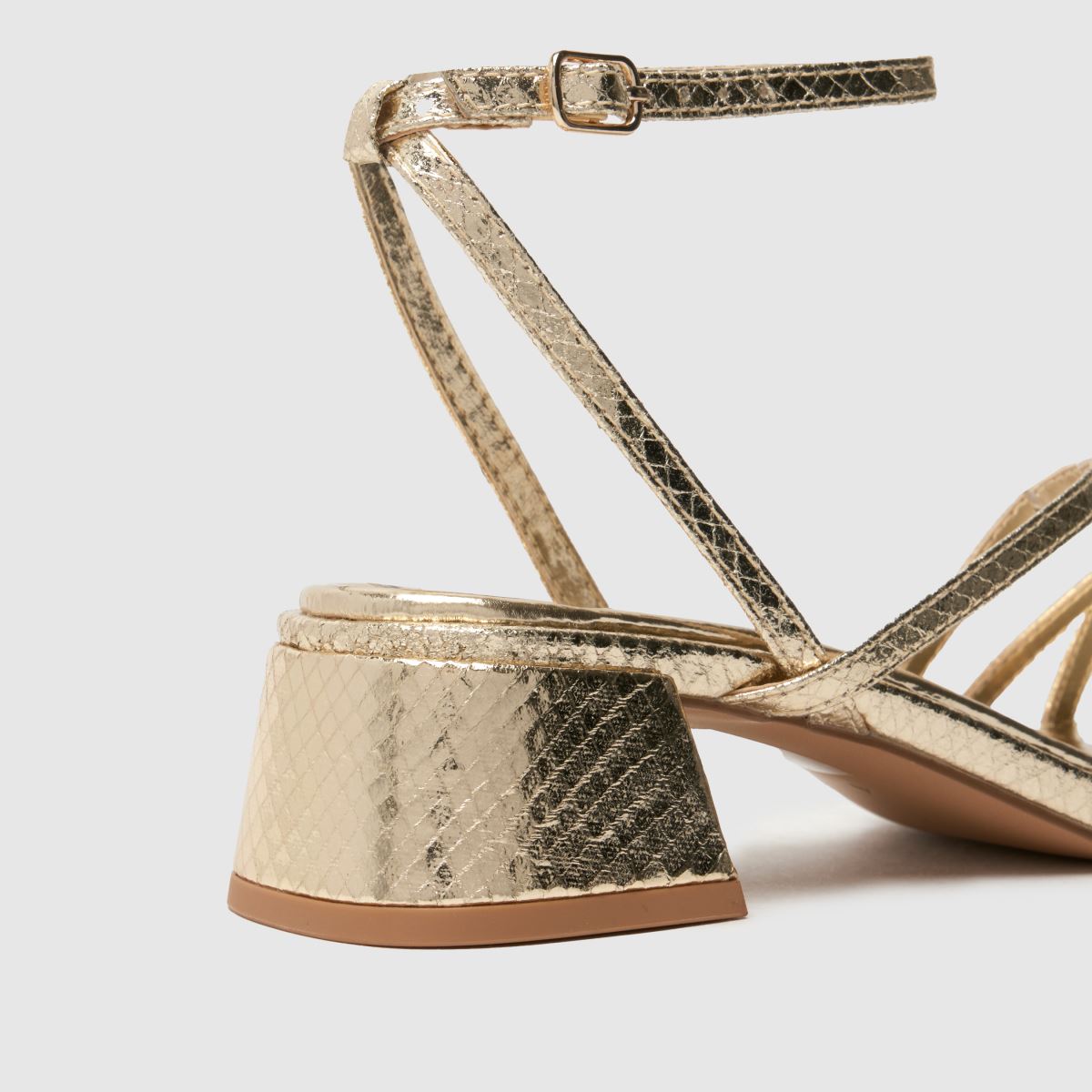 schuh  Sander Strappy Block in Gold schuh  Sander Strappy Block in Gold