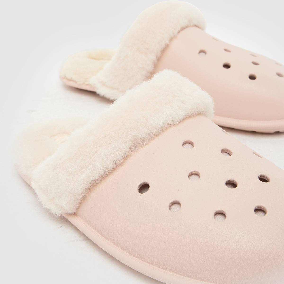 Crocs  Classic Fuzz in Pale Pink Crocs  Classic Fuzz in Pale Pink