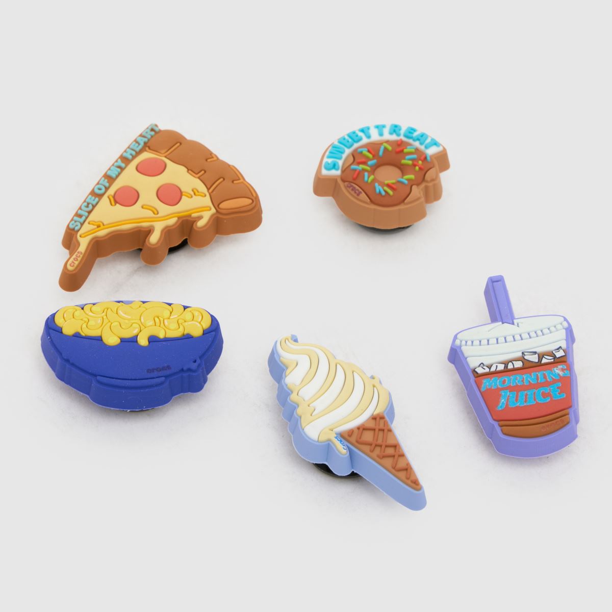 Crocs  Jibbitz Funny Foods 5 Pack in Multi Crocs  Jibbitz Funny Foods 5 Pack in Multi