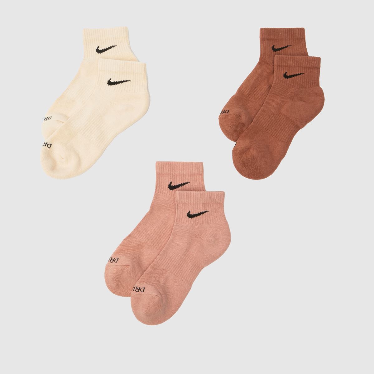 Nike  Everyday Ankle Socks 3 Pack in Multi Nike  Everyday Ankle Socks 3 Pack in Multi