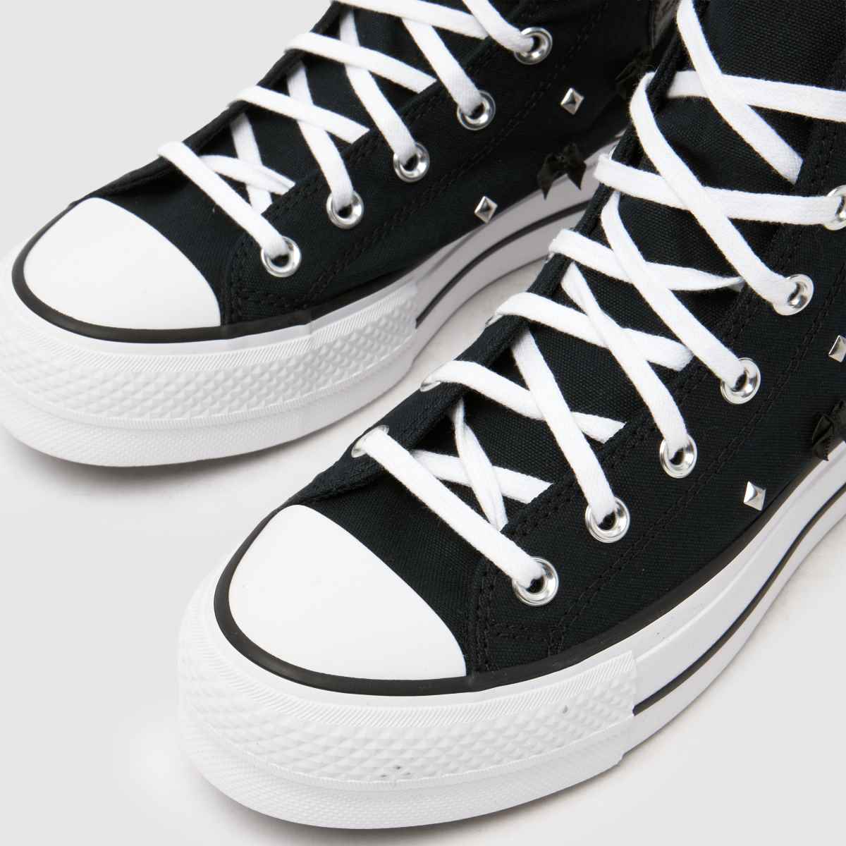 Converse  All Star Lift Hi Stud in Black & White Converse  All Star Lift Hi Stud in Black & White
