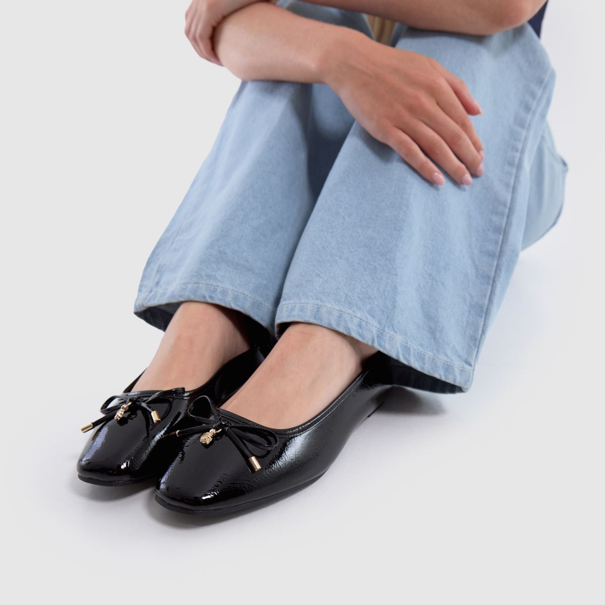 schuh  Wide Fit Liberty Charm Ballerina in Black schuh  Wide Fit Liberty Charm Ballerina in Black