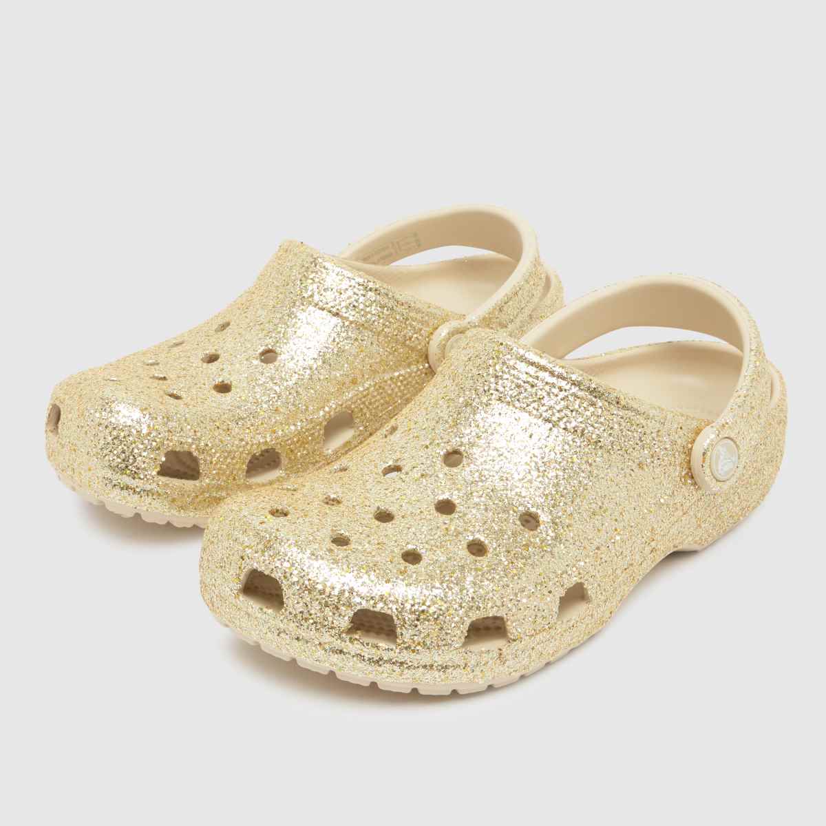 Crocs  Classic Chunky Glitter Clog in Gold Crocs  Classic Chunky Glitter Clog in Gold
