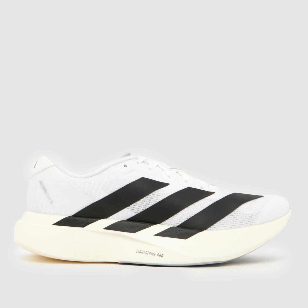 adidas  Adizero Evo SL in White & Black adidas  Adizero Evo SL in White & Black
