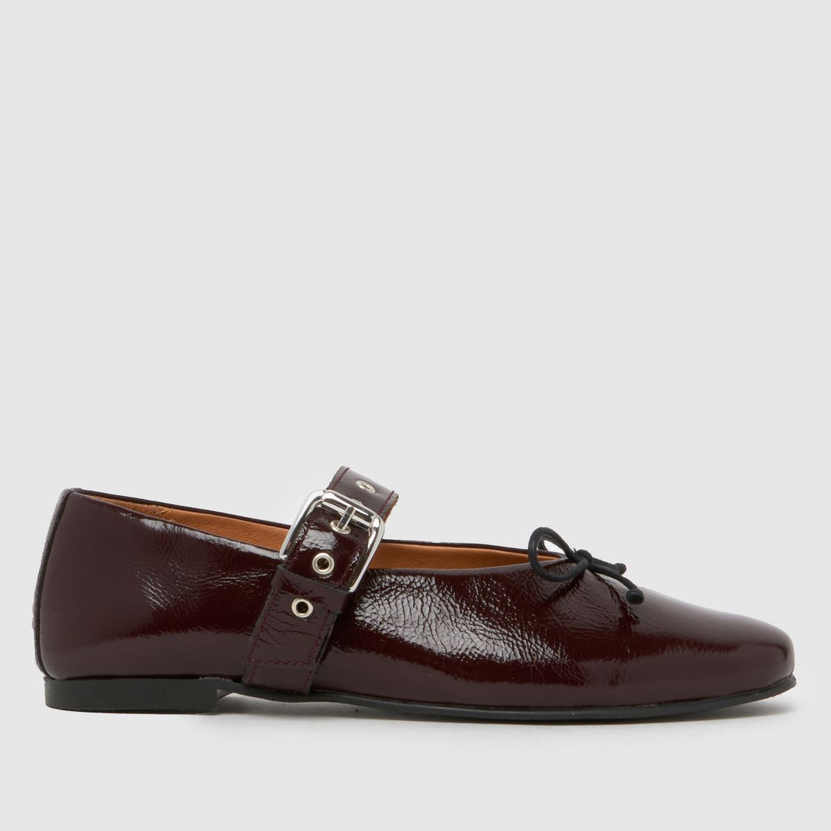 schuh  Lucinda Leather Ballerina in Burgundy schuh  Lucinda Leather Ballerina in Burgundy