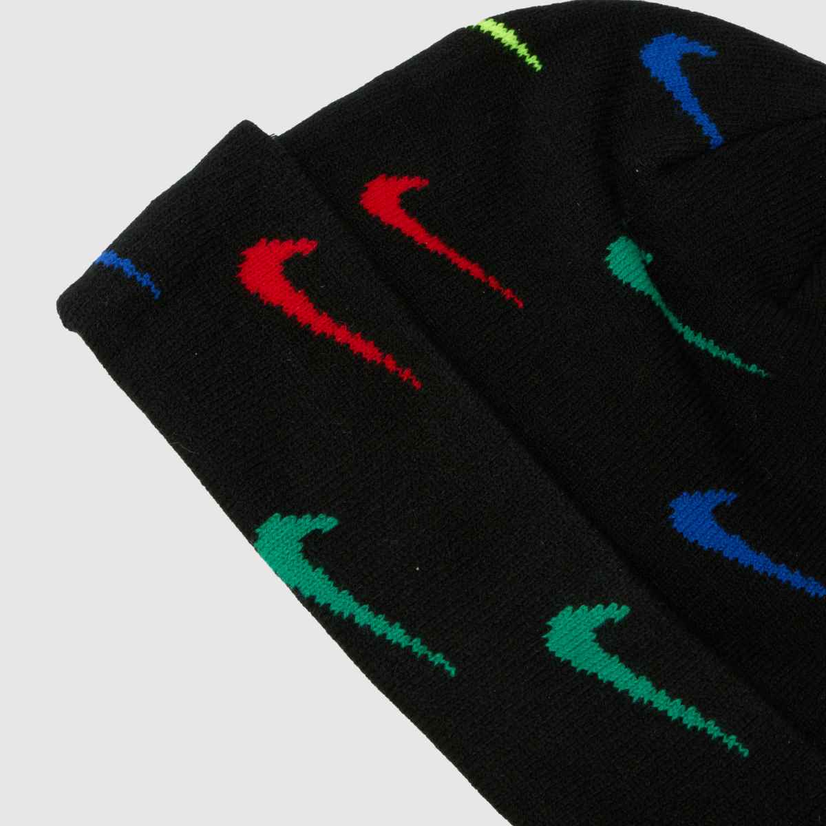 Nike  Kids Swoosh Beanie Set in Black Multi Nike  Kids Swoosh Beanie Set in Black Multi