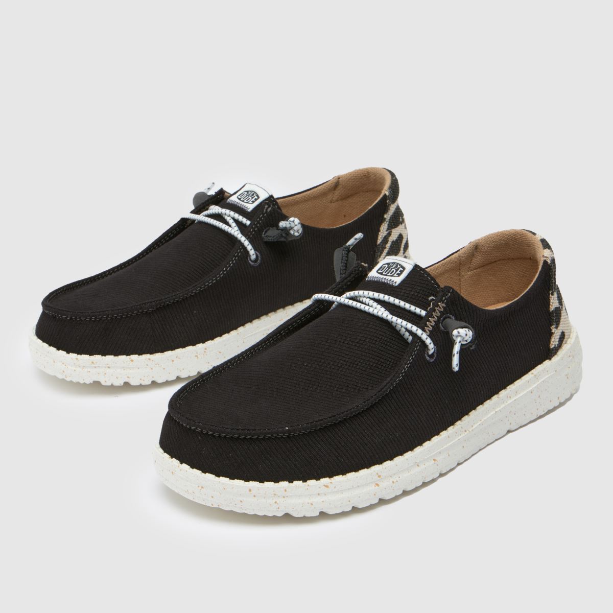 HEYDUDE  Wendy Leopard in Black Multi HEYDUDE  Wendy Leopard in Black Multi