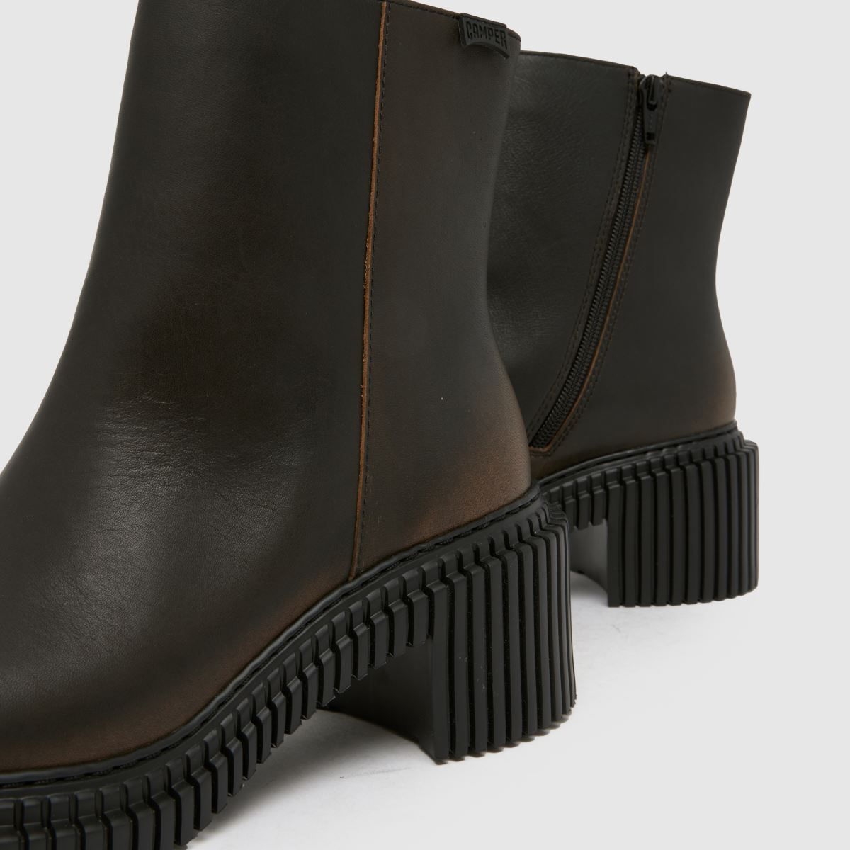 CAMPER  Pix London Heeled in Dark Brown CAMPER  Pix London Heeled in Dark Brown