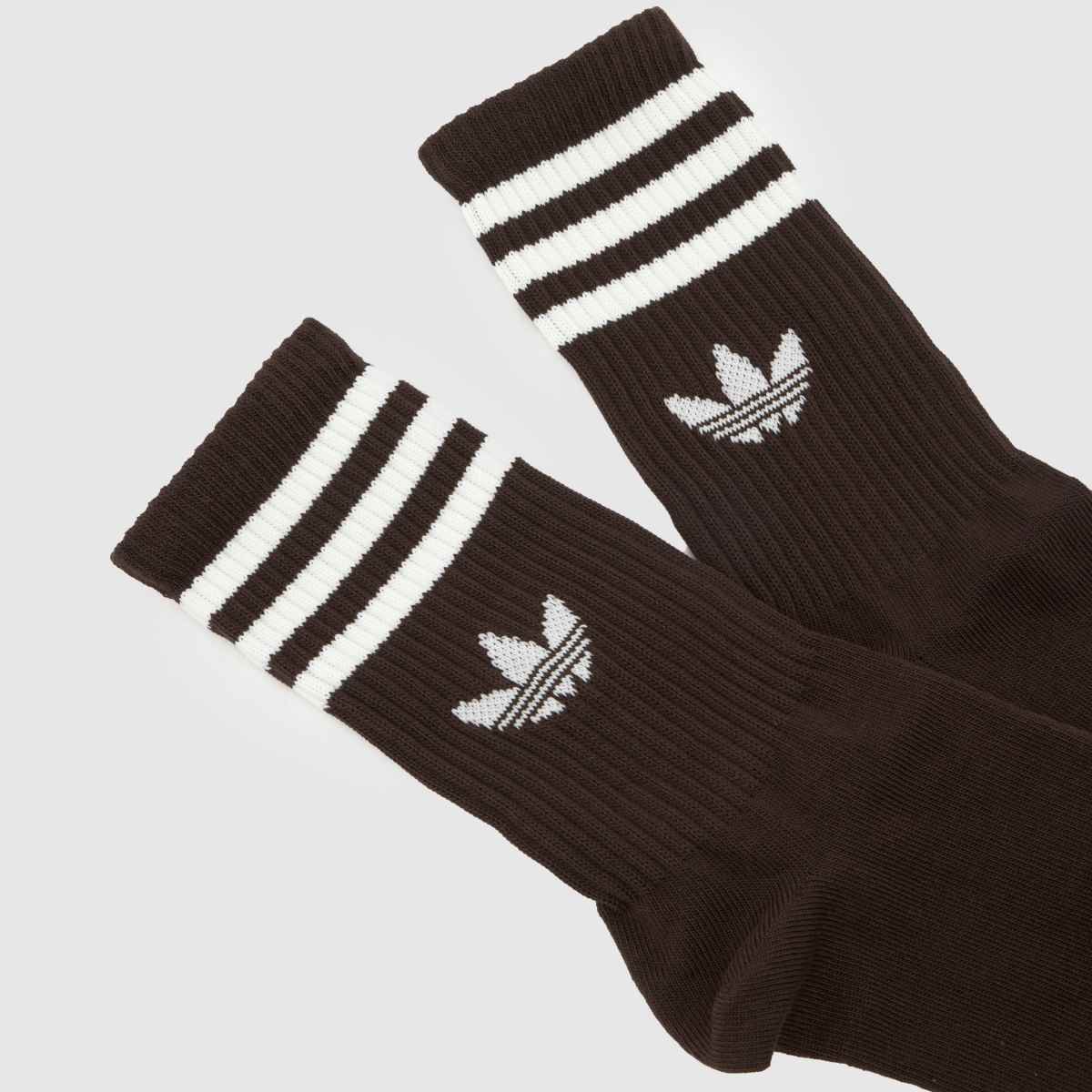 adidas  Stripe Crew Socks 3 Pack in Off-White Multi adidas  Stripe Crew Socks 3 Pack in Off-White Multi