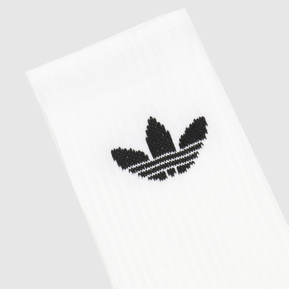 adidas  Kids Originals Crew Sock 3 Pk in White & Black adidas  Kids Originals Crew Sock 3 Pk in White & Black