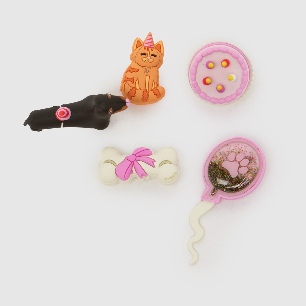 Crocs  Jibbitz Pet Party 5 Pack in Multi Crocs  Jibbitz Pet Party 5 Pack in Multi