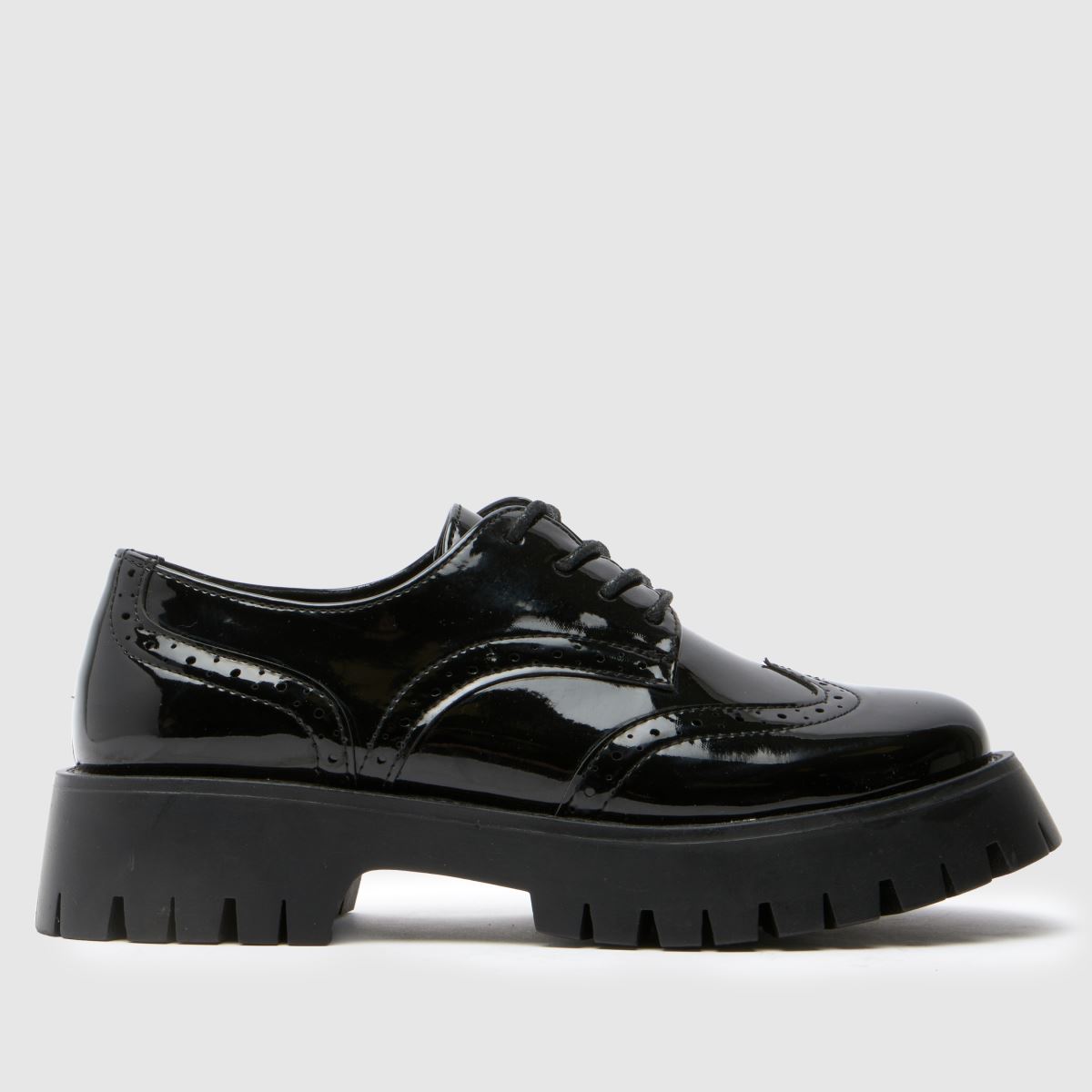 schuh  Wide Fit Laina Brogue in Black schuh  Wide Fit Laina Brogue in Black