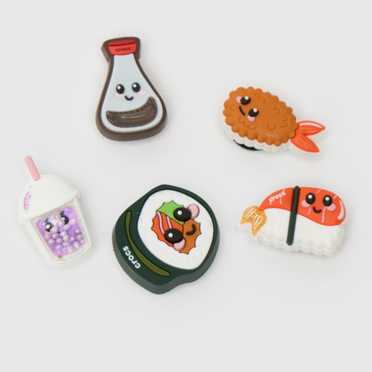 Crocs  Jibbitz Sushi Dinner 5 Pack in Multi Crocs  Jibbitz Sushi Dinner 5 Pack in Multi