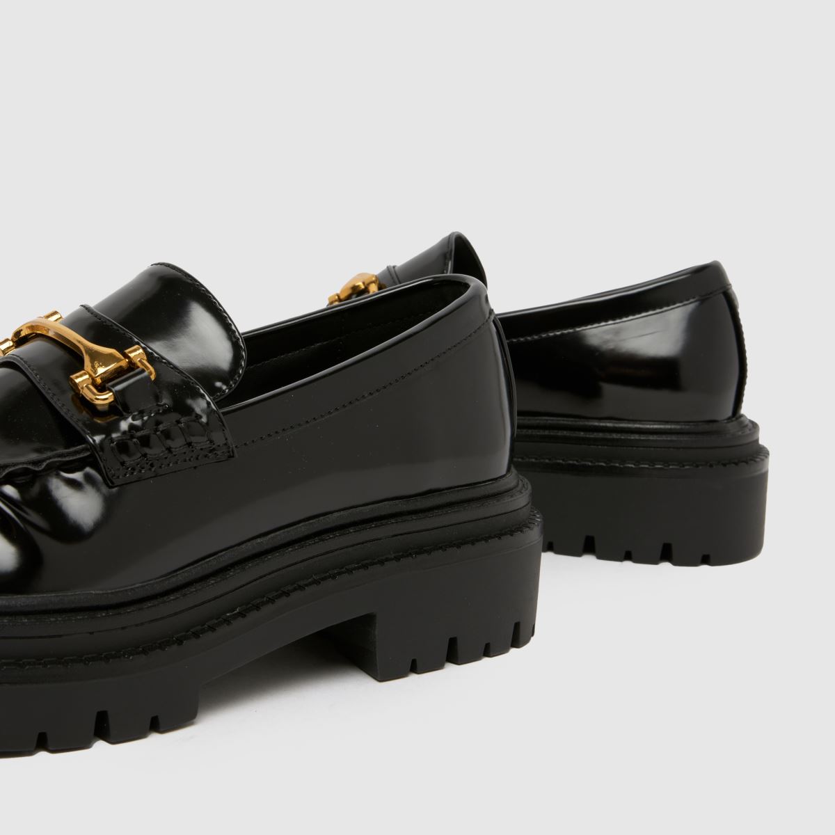 schuh  Lark Chunky Ruched Loafer in Black schuh  Lark Chunky Ruched Loafer in Black