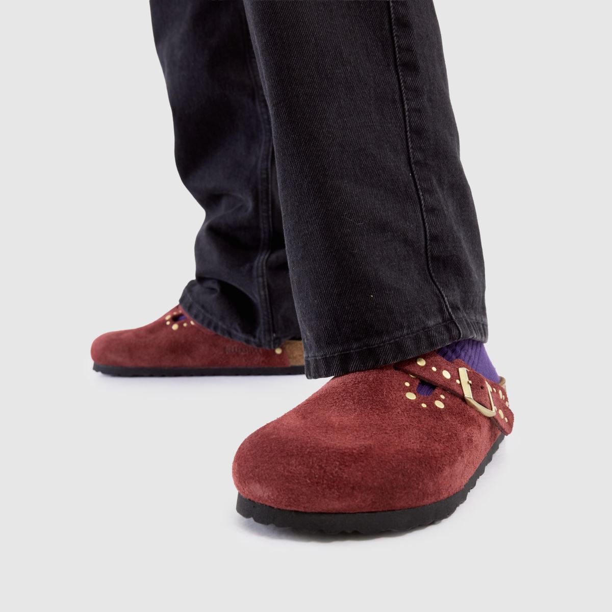 BIRKENSTOCK  Boston Rivet in Burgundy BIRKENSTOCK  Boston Rivet in Burgundy