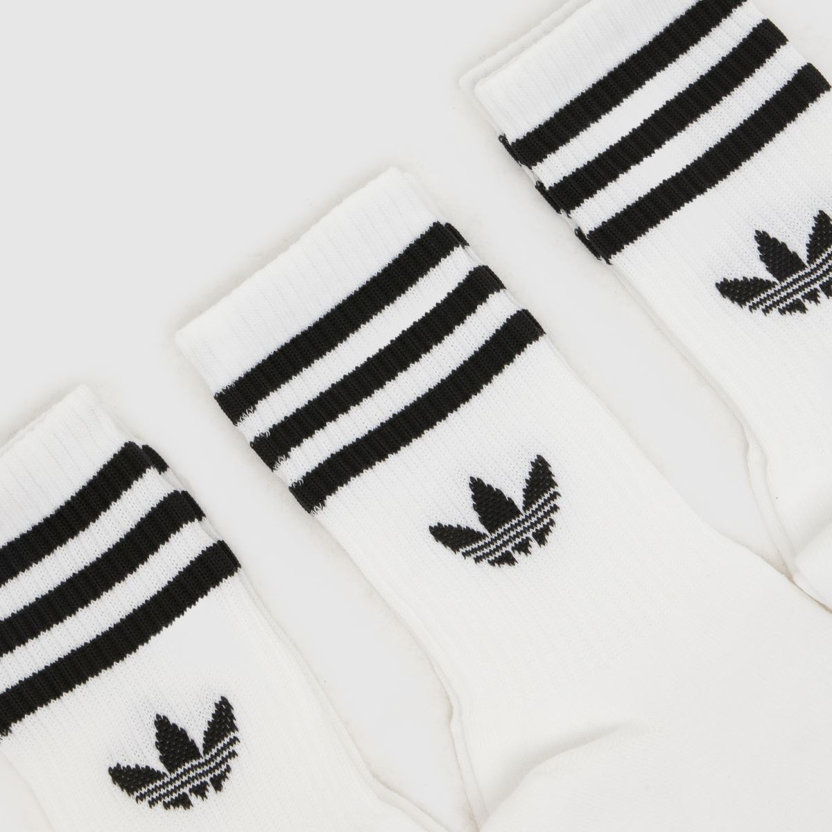 adidas  Crew Sock 3 Pack in White & Black adidas  Crew Sock 3 Pack in White & Black
