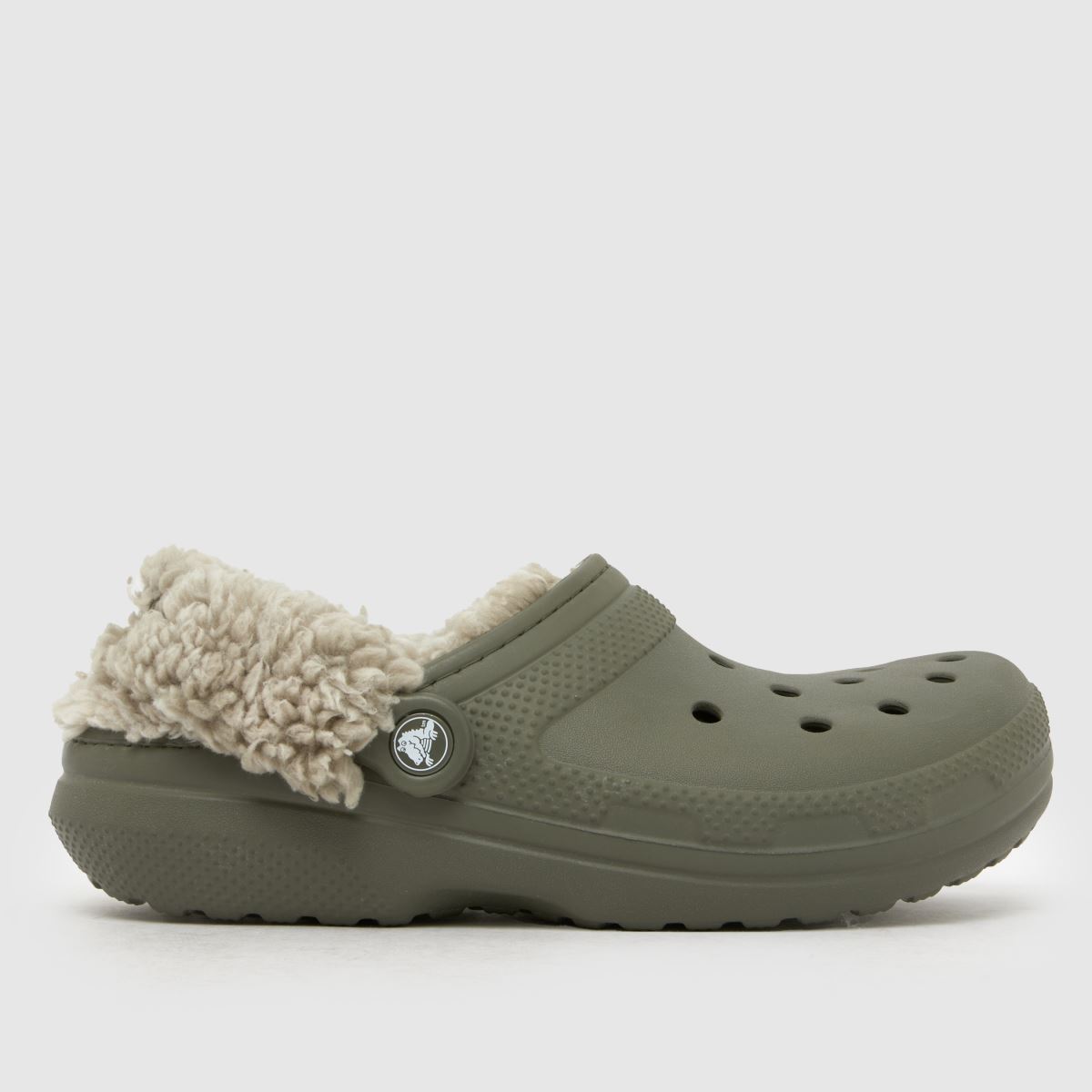Crocs  Classic Fleece Lined Clog in Khaki Crocs  Classic Fleece Lined Clog in Khaki