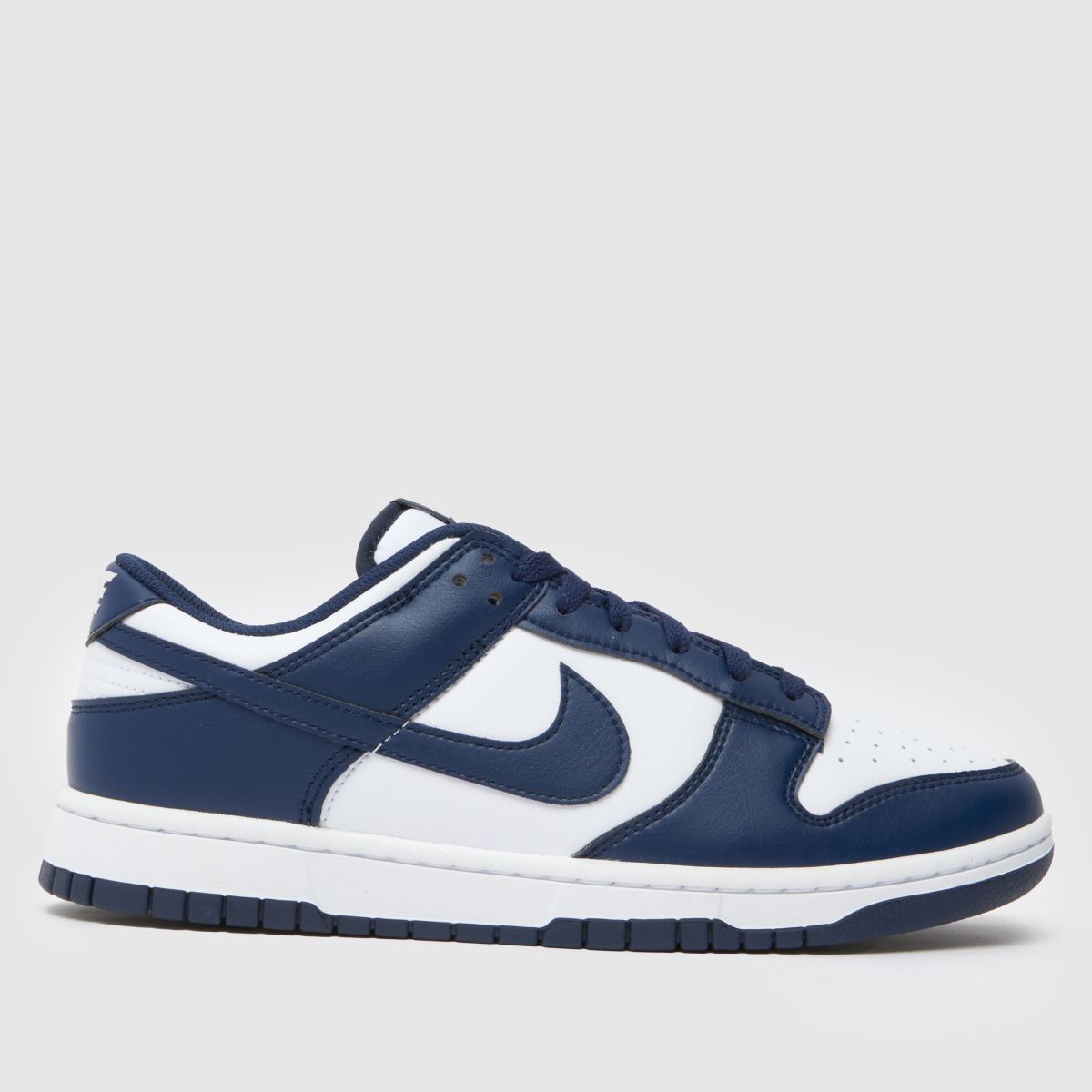 Nike  Dunk Low in White & Navy Nike  Dunk Low in White & Navy