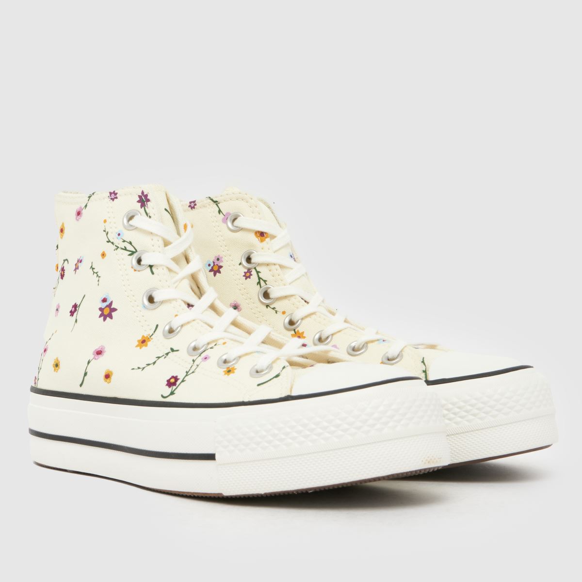 Converse  All Star Lift Hi in Off-White Multi Converse  All Star Lift Hi in Off-White Multi