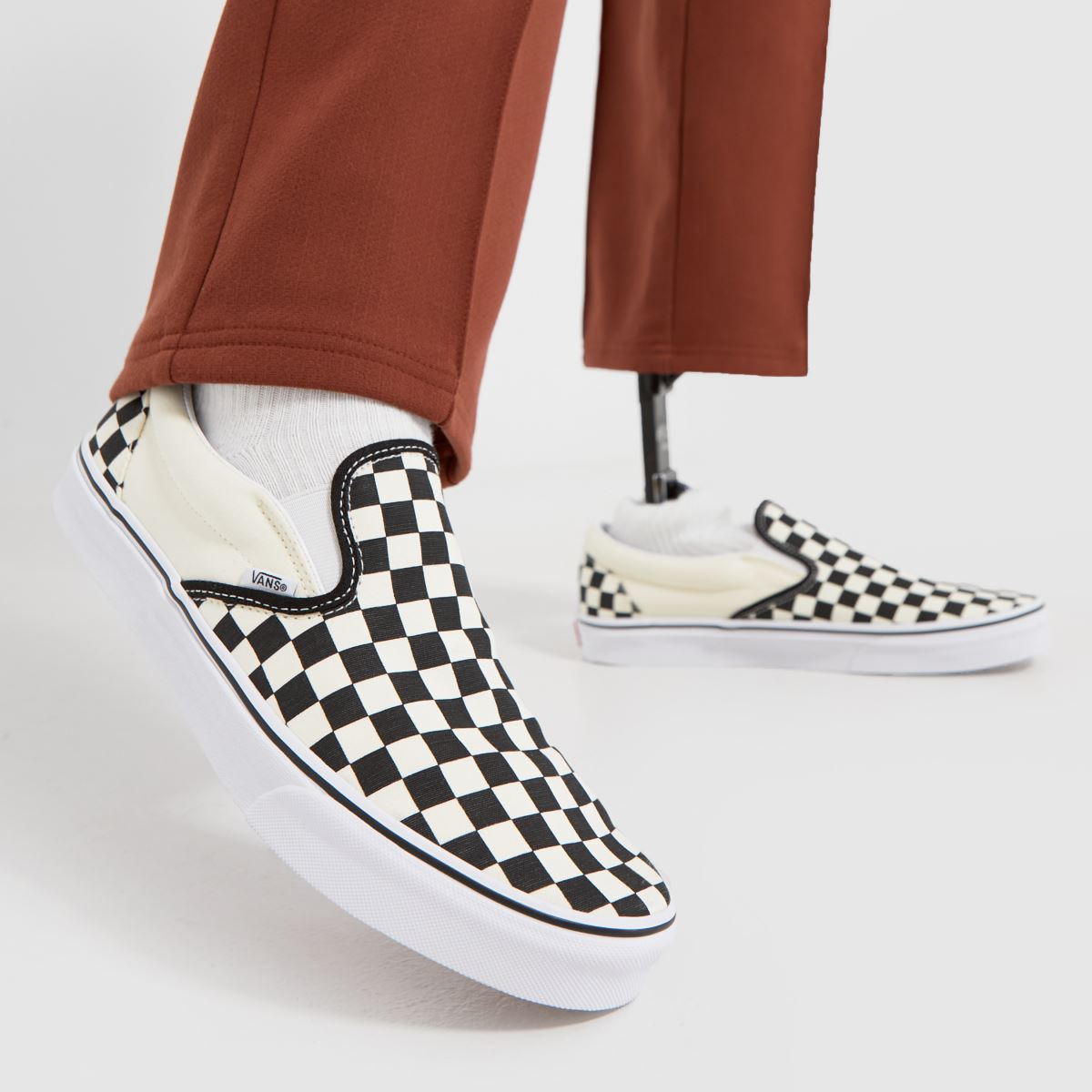 Vans  Classic Checkerboard Slip On in Black & Cream Vans  Classic Checkerboard Slip On in Black & Cream