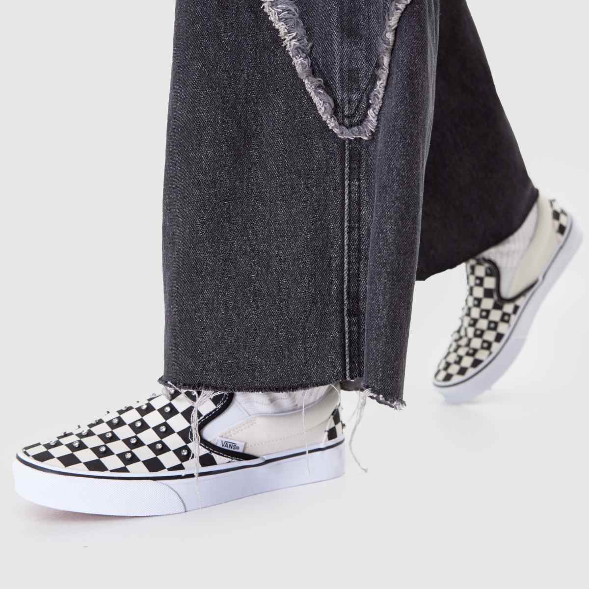 Vans  Classic Slip-on Rhinestone in Black & White Vans  Classic Slip-on Rhinestone in Black & White