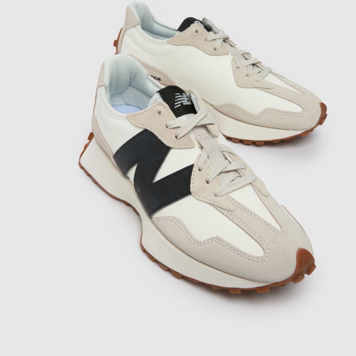 New Balance  327 in White & Black New Balance  327 in White & Black