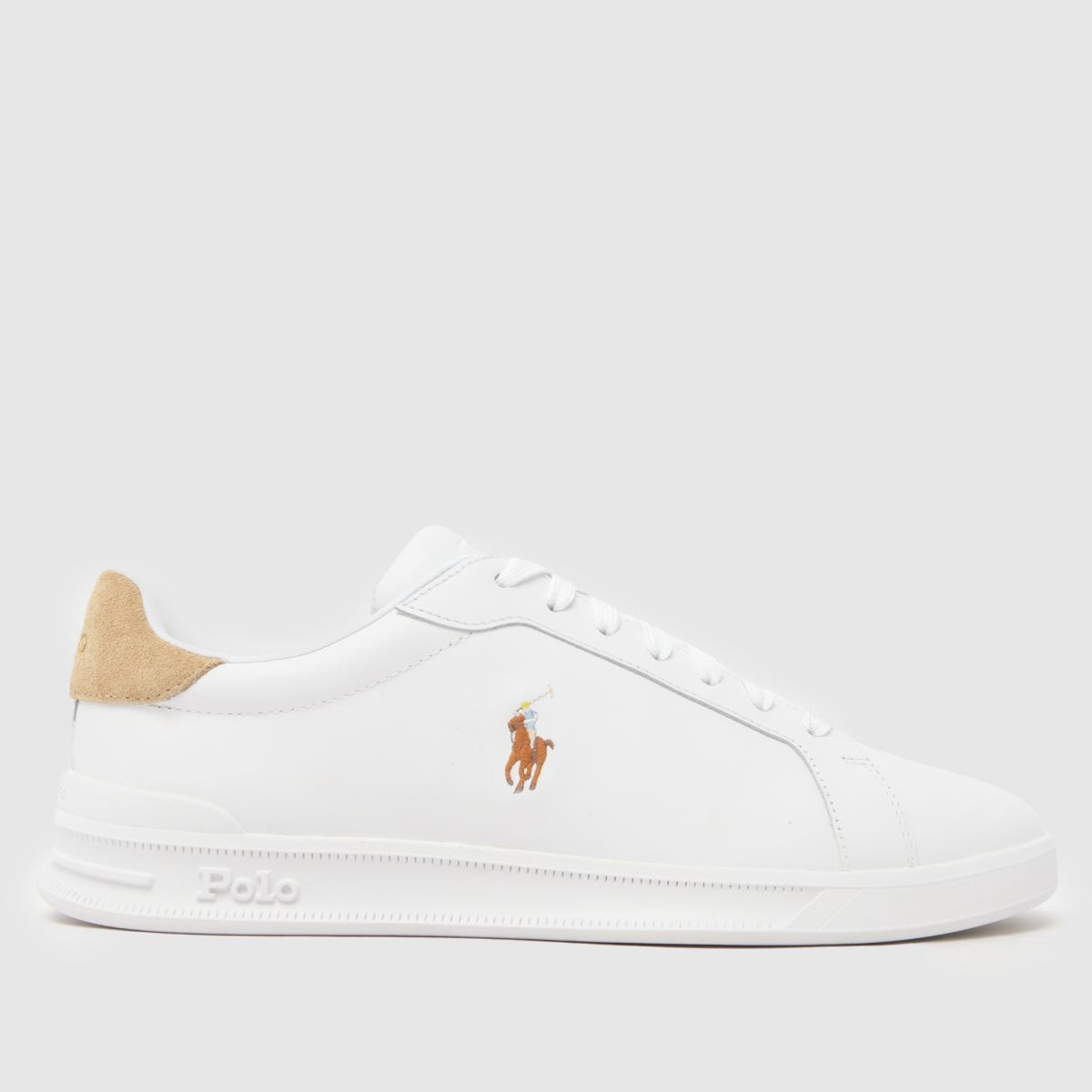 Polo Ralph Lauren  Heritage Court II in White & Beige Polo Ralph Lauren  Heritage Court II in White & Beige