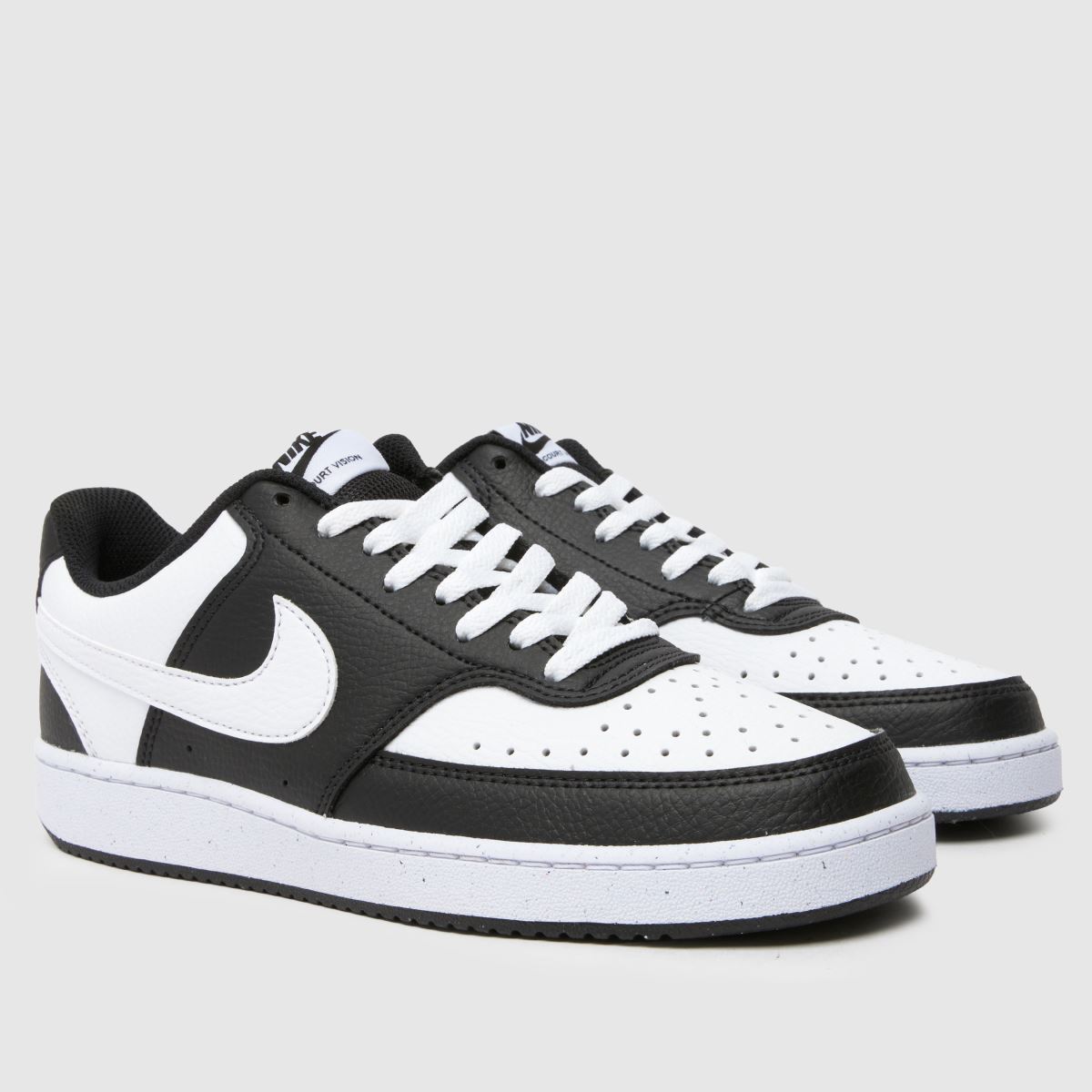 Nike  Court Vision Low in Black & White Nike  Court Vision Low in Black & White