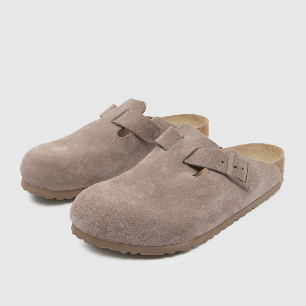 BIRKENSTOCK  Boston Clog in Grey Taupe BIRKENSTOCK  Boston Clog in Grey Taupe