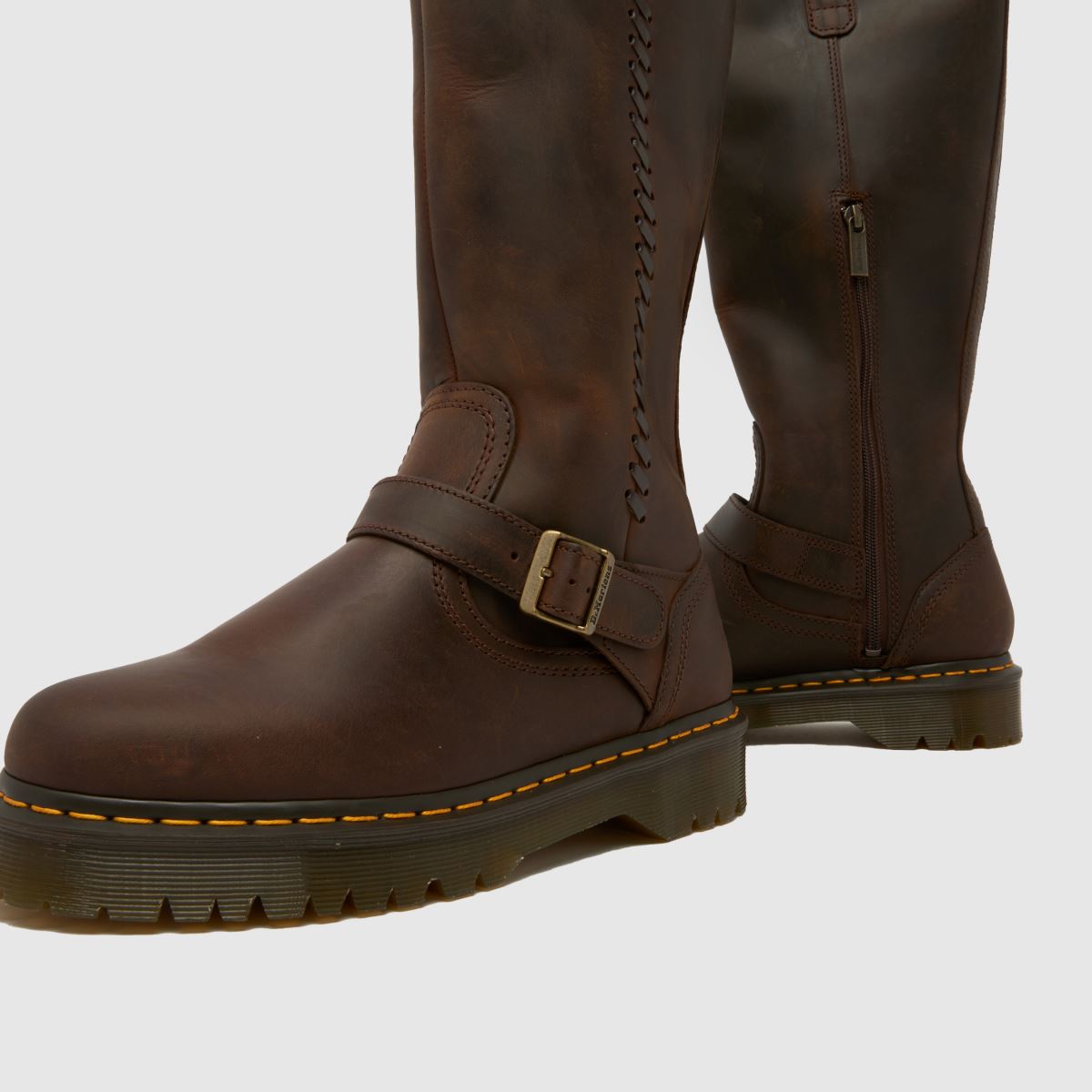 Dr Martens  Anistone Biker in Dark Brown Dr Martens  Anistone Biker in Dark Brown