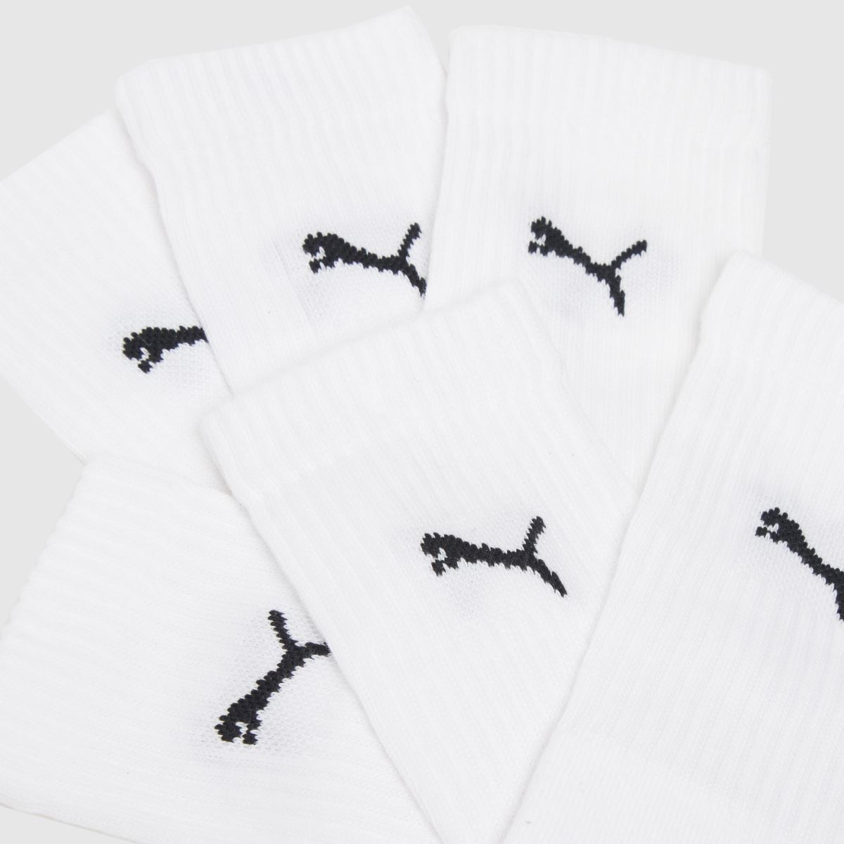 PUMA  Crew Socks 3 Pack in White & Black PUMA  Crew Socks 3 Pack in White & Black