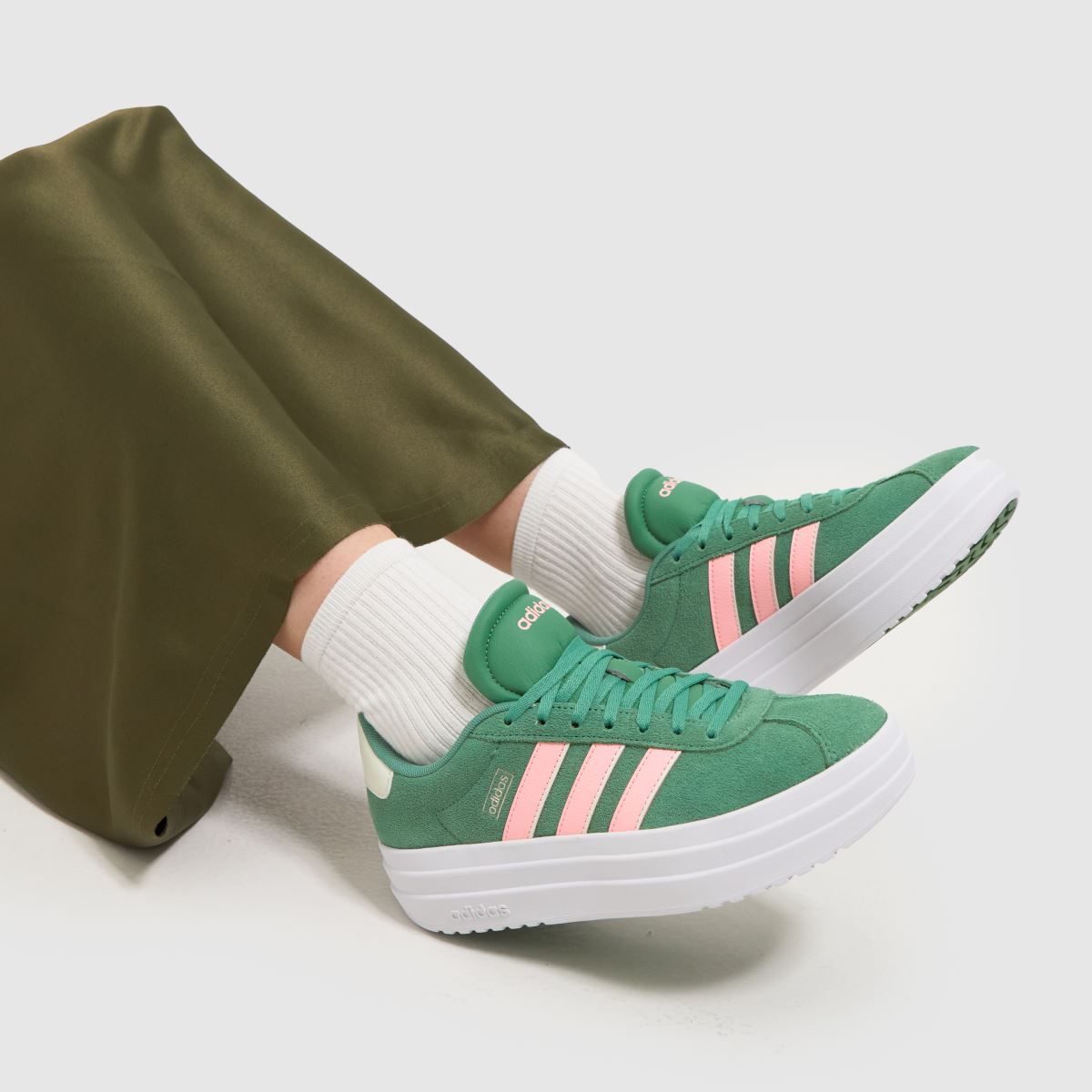 adidas  VL Court Bold in Green Multi adidas  VL Court Bold in Green Multi