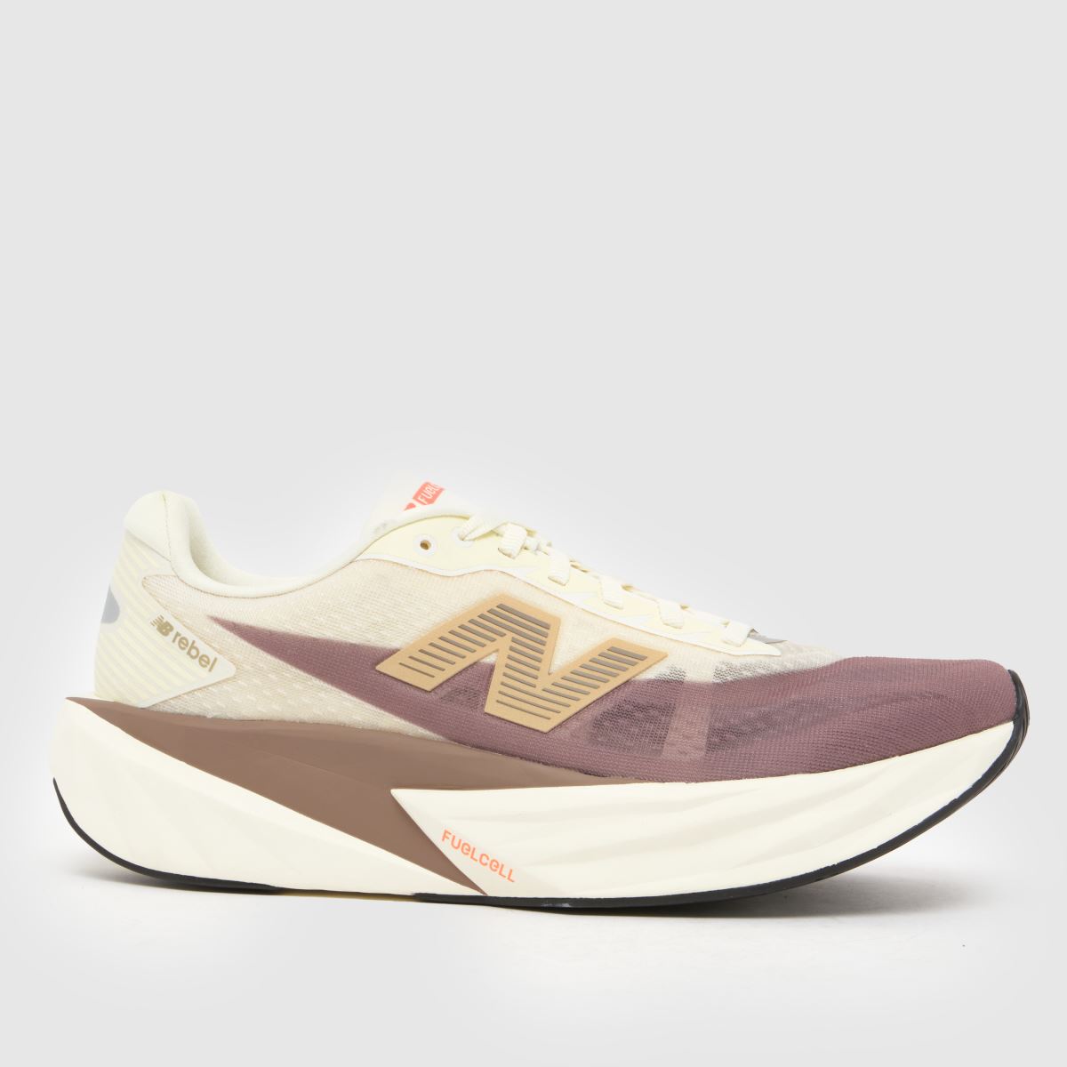 New Balance  FuelCell Rebel V5 in Beige & Brown New Balance  FuelCell Rebel V5 in Beige & Brown