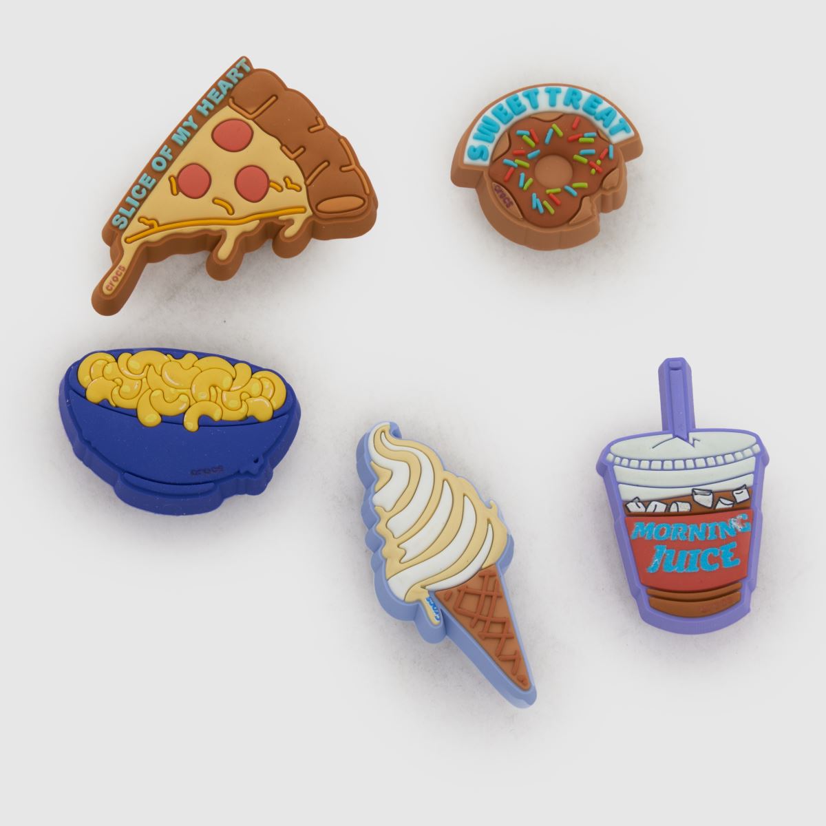 Crocs  Jibbitz Funny Foods 5 Pack in Multi Crocs  Jibbitz Funny Foods 5 Pack in Multi