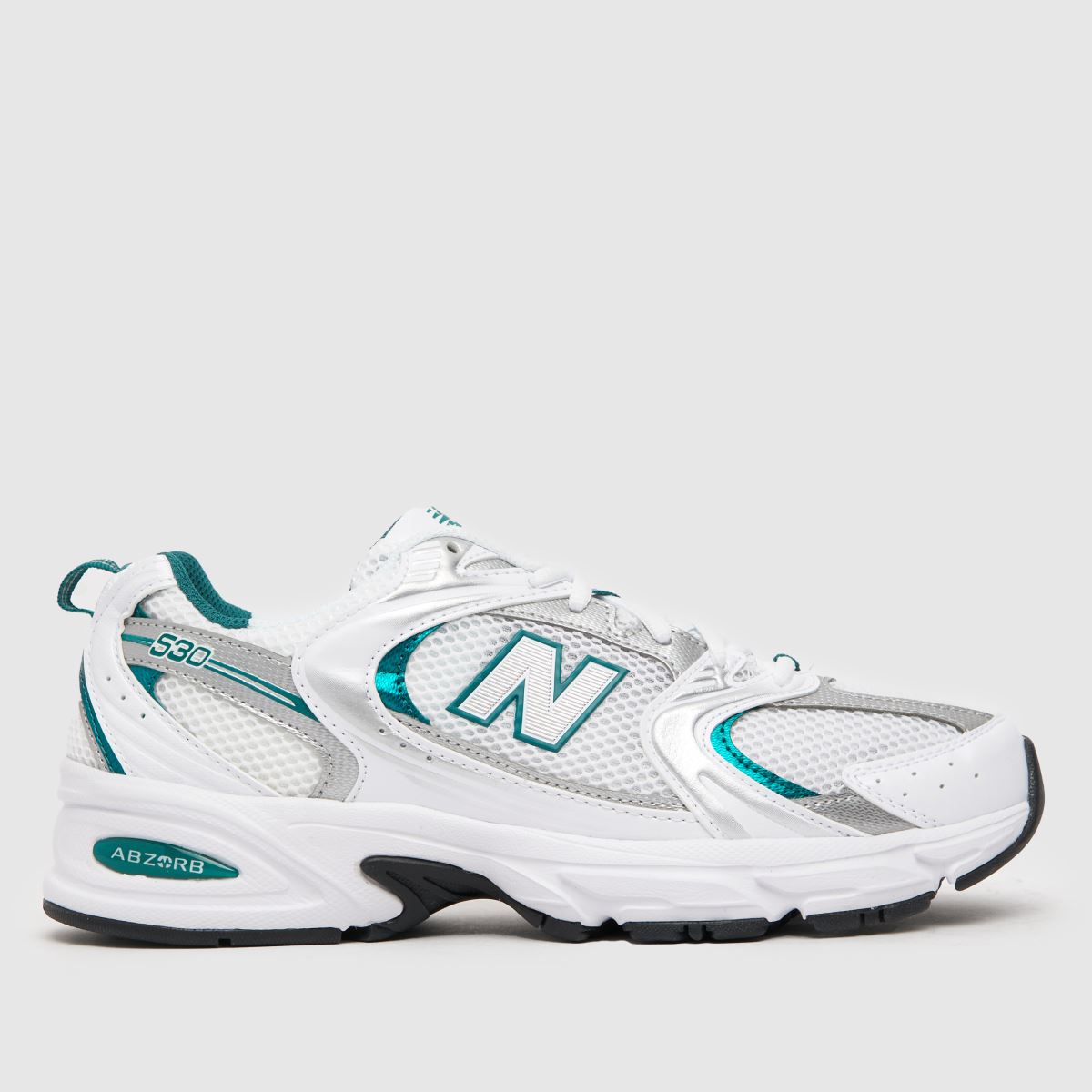 New Balance  530 in White & Green New Balance  530 in White & Green