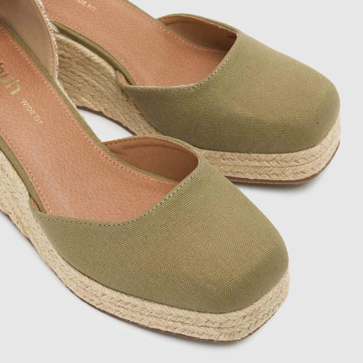 schuh  Wide Fit Veronica Espadrille in Khaki schuh  Wide Fit Veronica Espadrille in Khaki