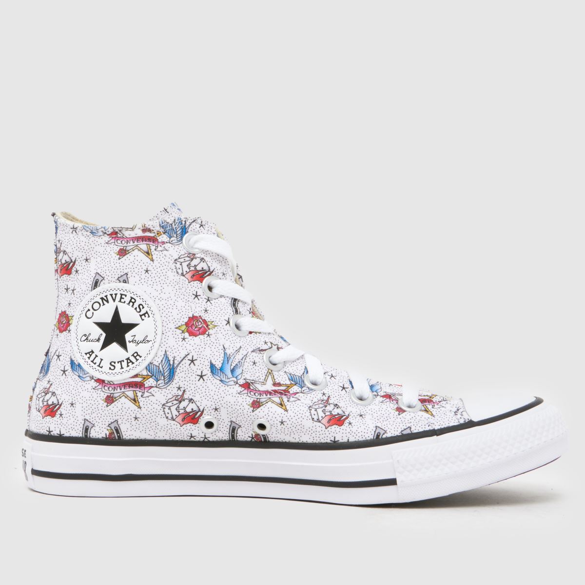 Converse  All Star Hi in White Multi Converse  All Star Hi in White Multi