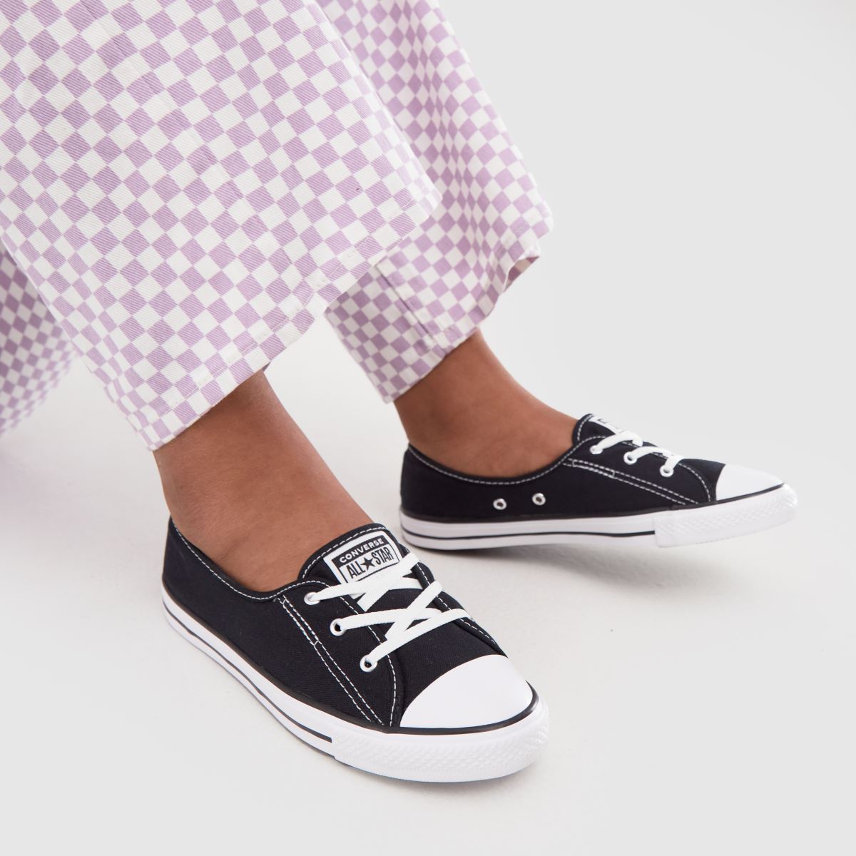 Converse  All Star Ballet Lace Slip in Black Converse  All Star Ballet Lace Slip in Black