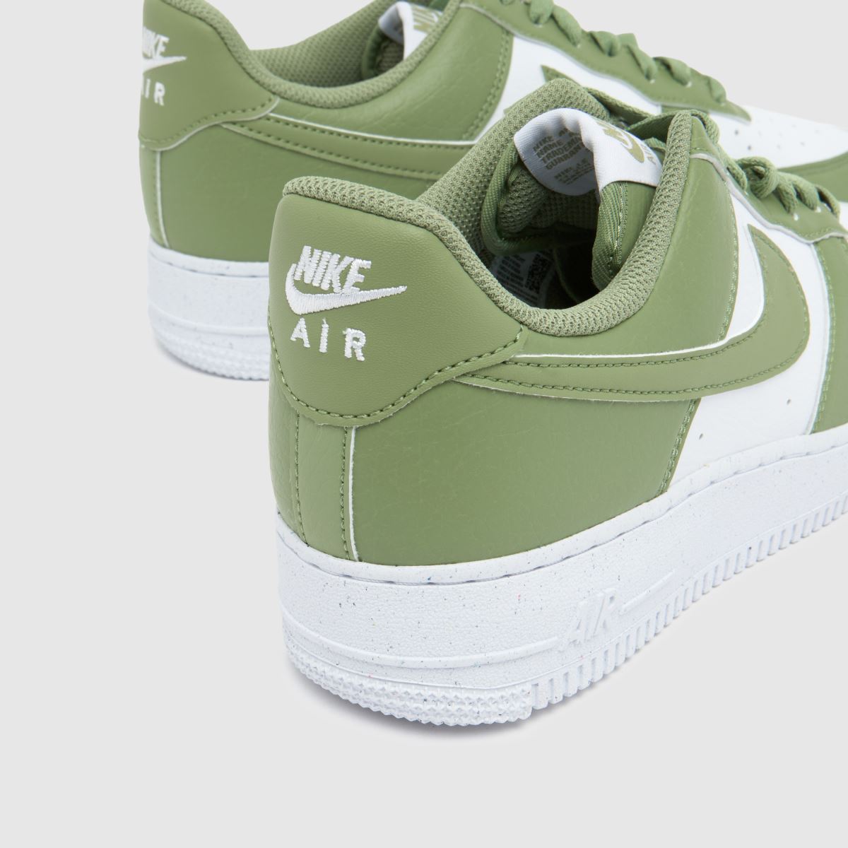 Nike  Air Force 1 in White & Green Nike  Air Force 1 in White & Green