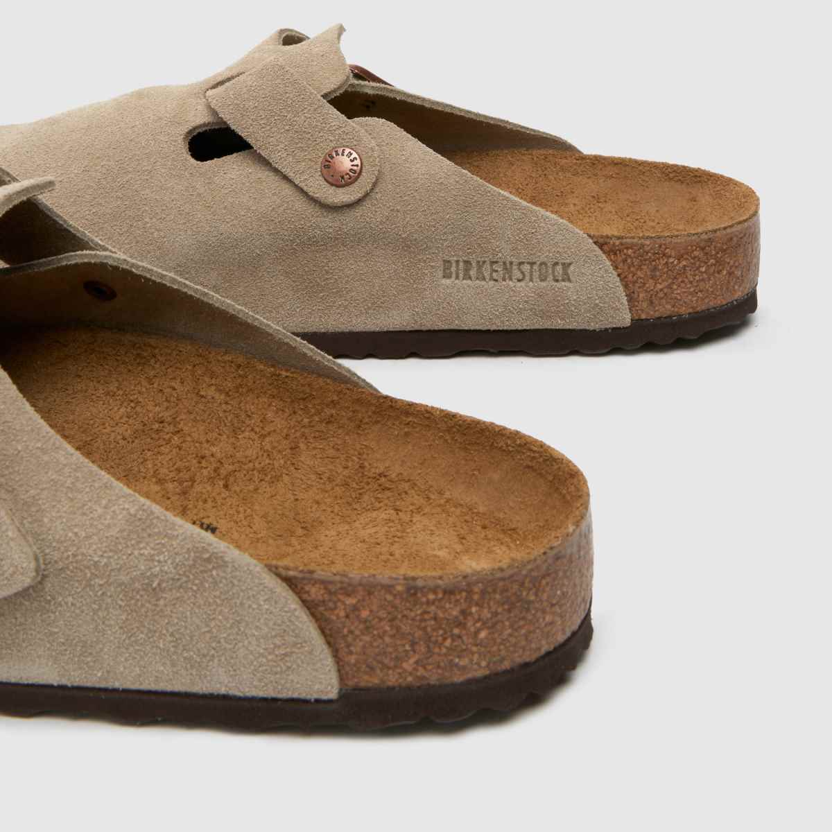 BIRKENSTOCK  Boston Clog in Taupe BIRKENSTOCK  Boston Clog in Taupe