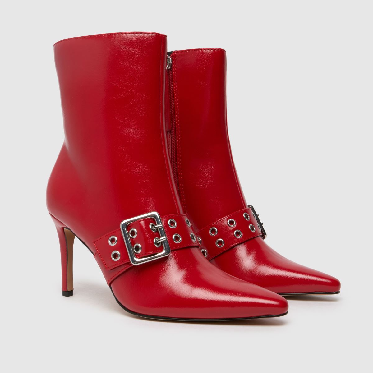 schuh  Brogan Hardware Heel in Red schuh  Brogan Hardware Heel in Red