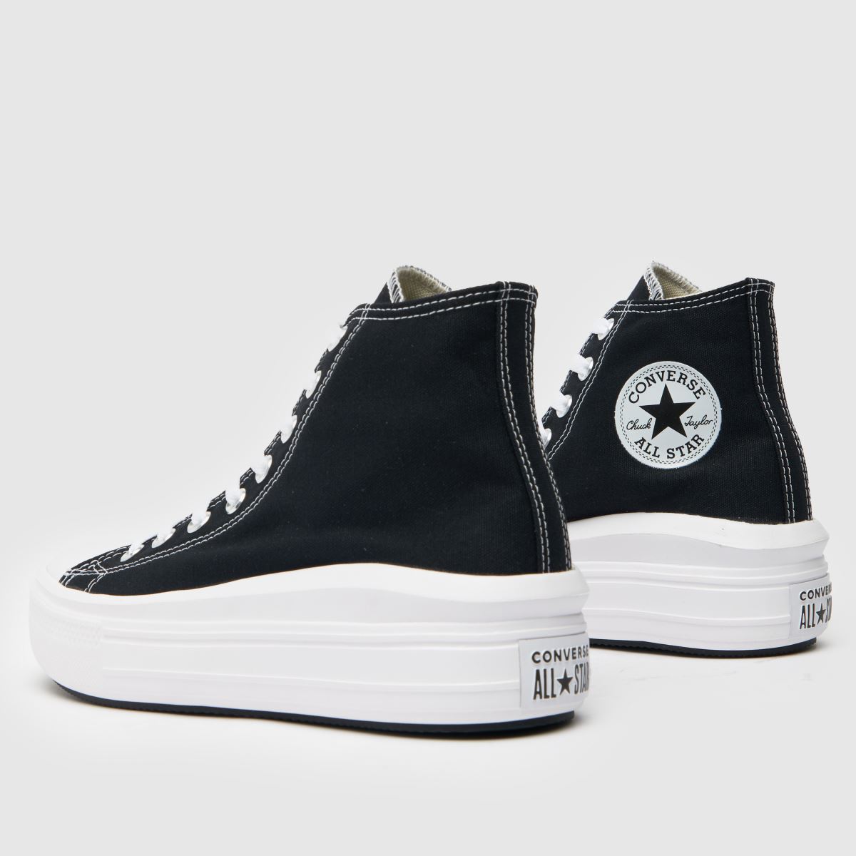 Converse  All Star Move Hi in Black & White Converse  All Star Move Hi in Black & White