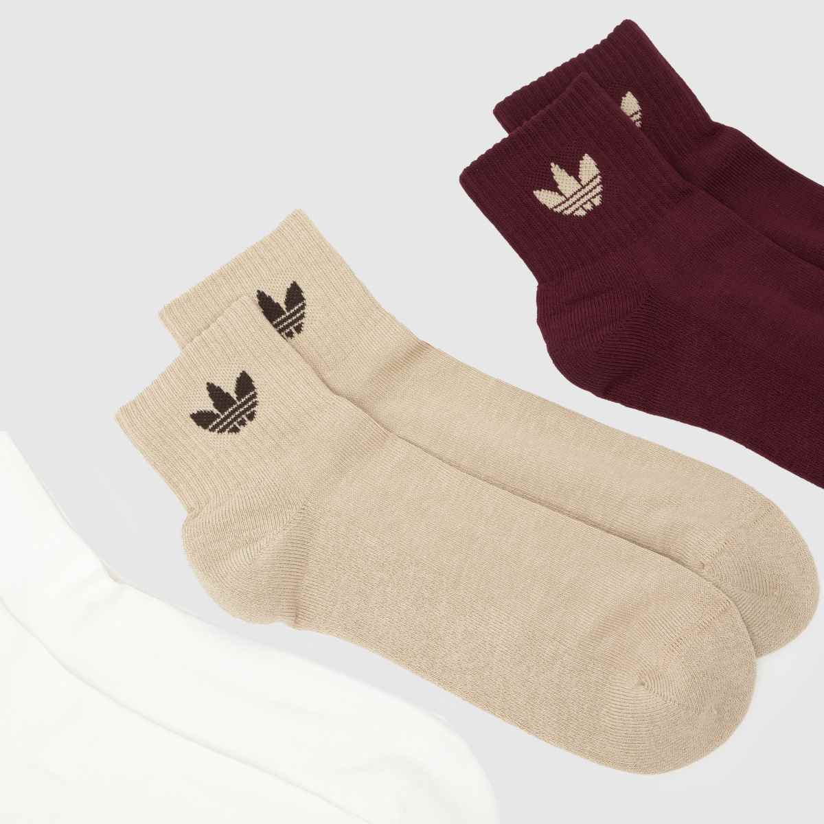adidas  Quarter Socks 3 Pack in Multi adidas  Quarter Socks 3 Pack in Multi