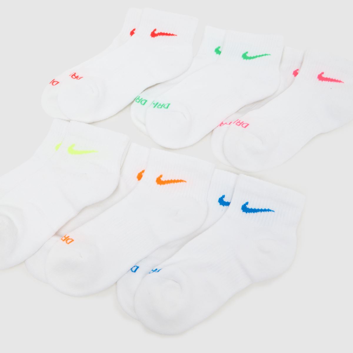 Nike  Everyday Ankle Socks 6 PK in Multi Nike  Everyday Ankle Socks 6 PK in Multi
