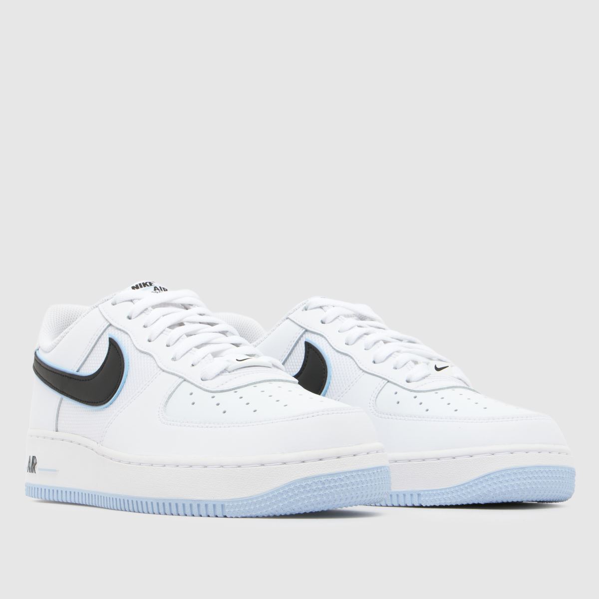 Nike  Air Force 1 in White & Navy Nike  Air Force 1 in White & Navy
