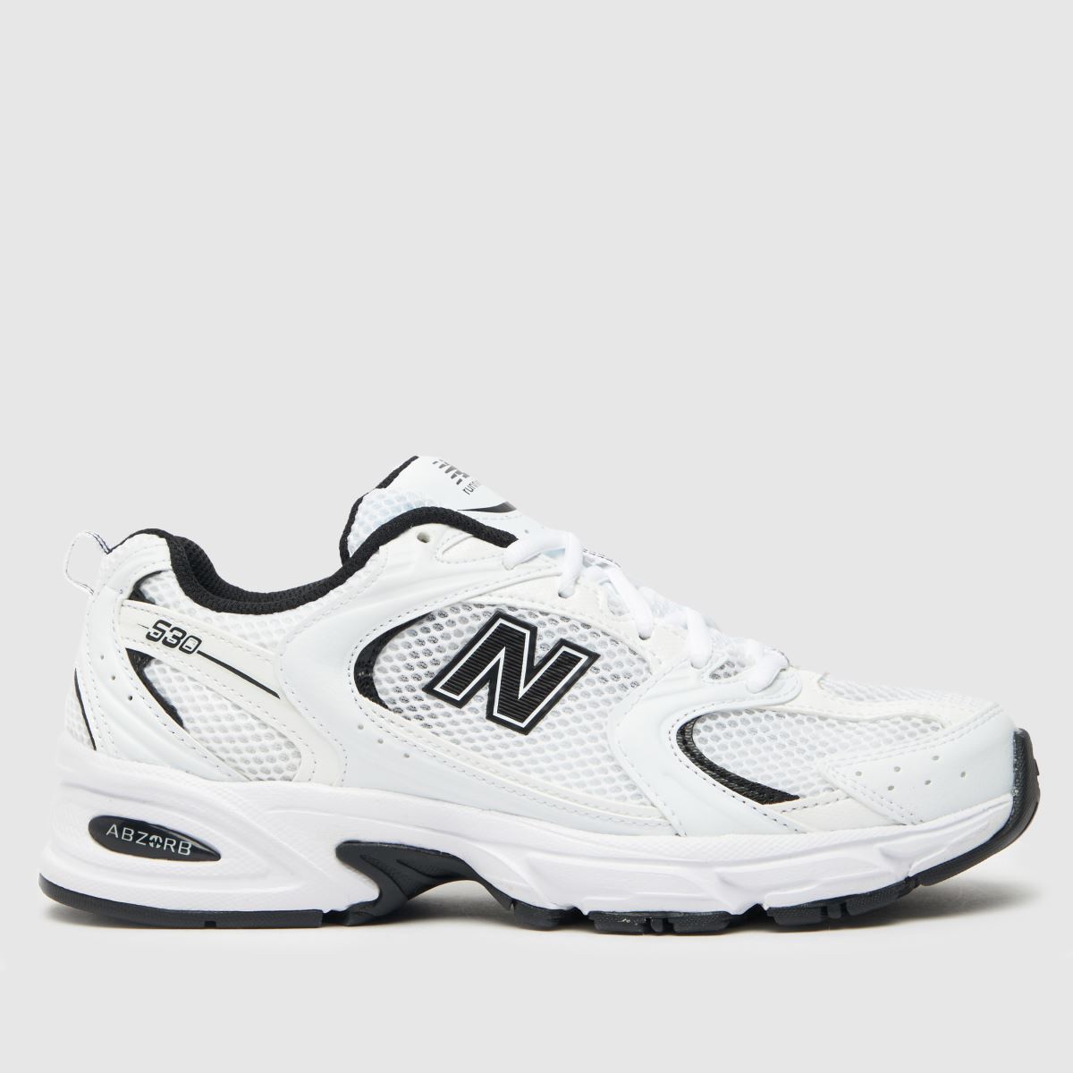 New Balance  530 in White & Black New Balance  530 in White & Black