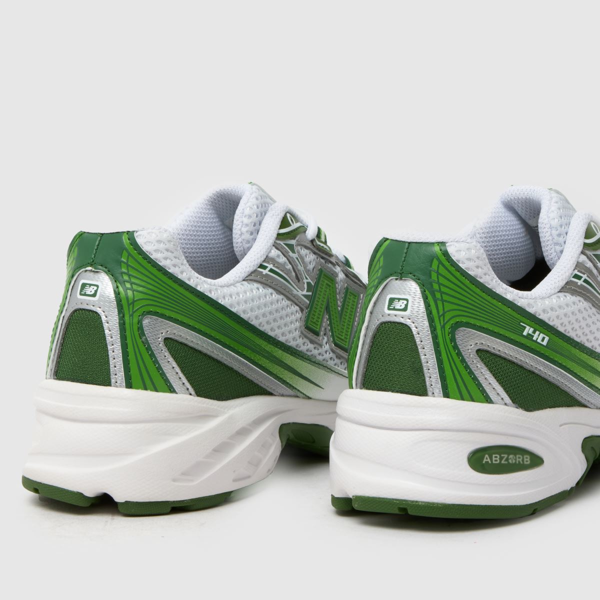 New Balance  740 in White & Green New Balance  740 in White & Green