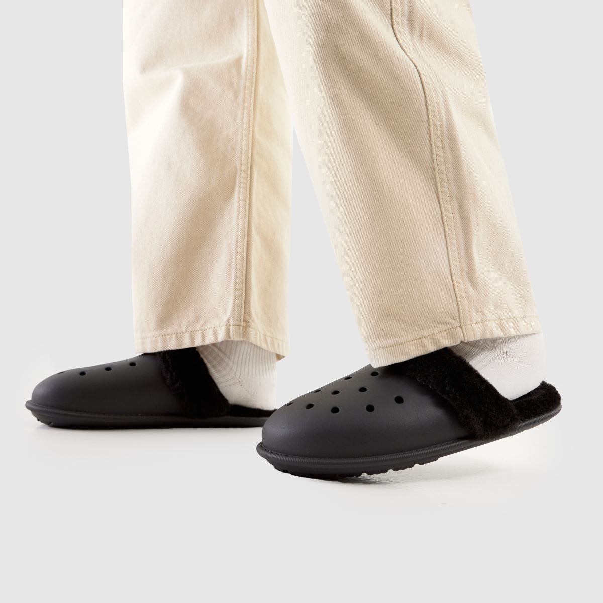 Crocs  Classic Fuzz in Black Crocs  Classic Fuzz in Black