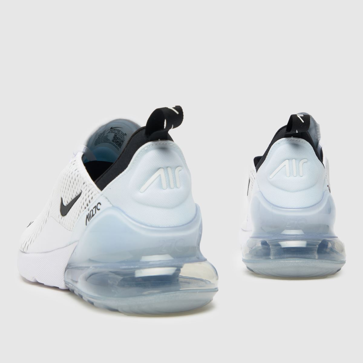 Nike  Air Max 270 in White & Black Nike  Air Max 270 in White & Black