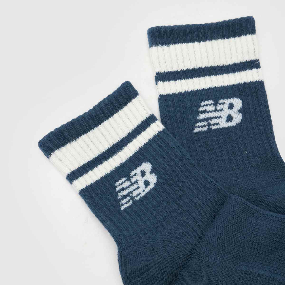 New Balance  Kids Striped Midcalf Sock 3 Pk in Multi New Balance  Kids Striped Midcalf Sock 3 Pk in Multi